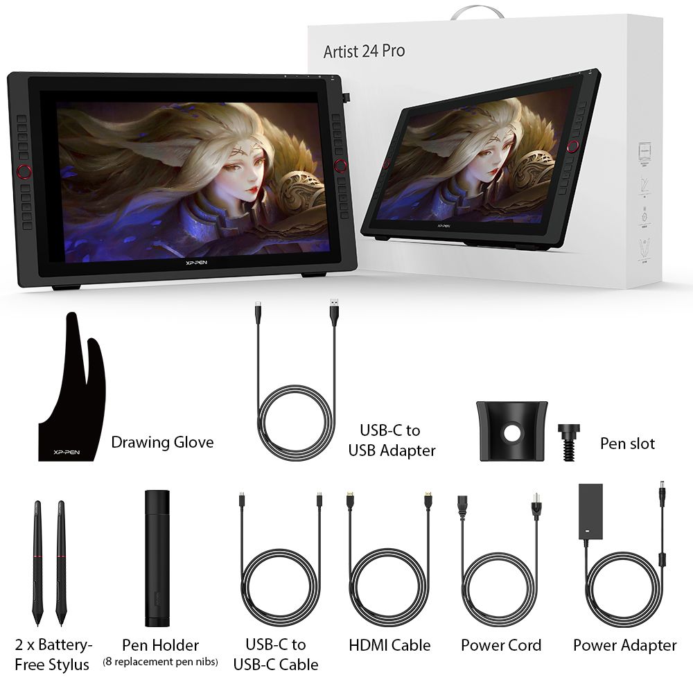 Artist 24 Pro 2560 x 1440 QHD 24 inch Best Budget Drawing Tablet 