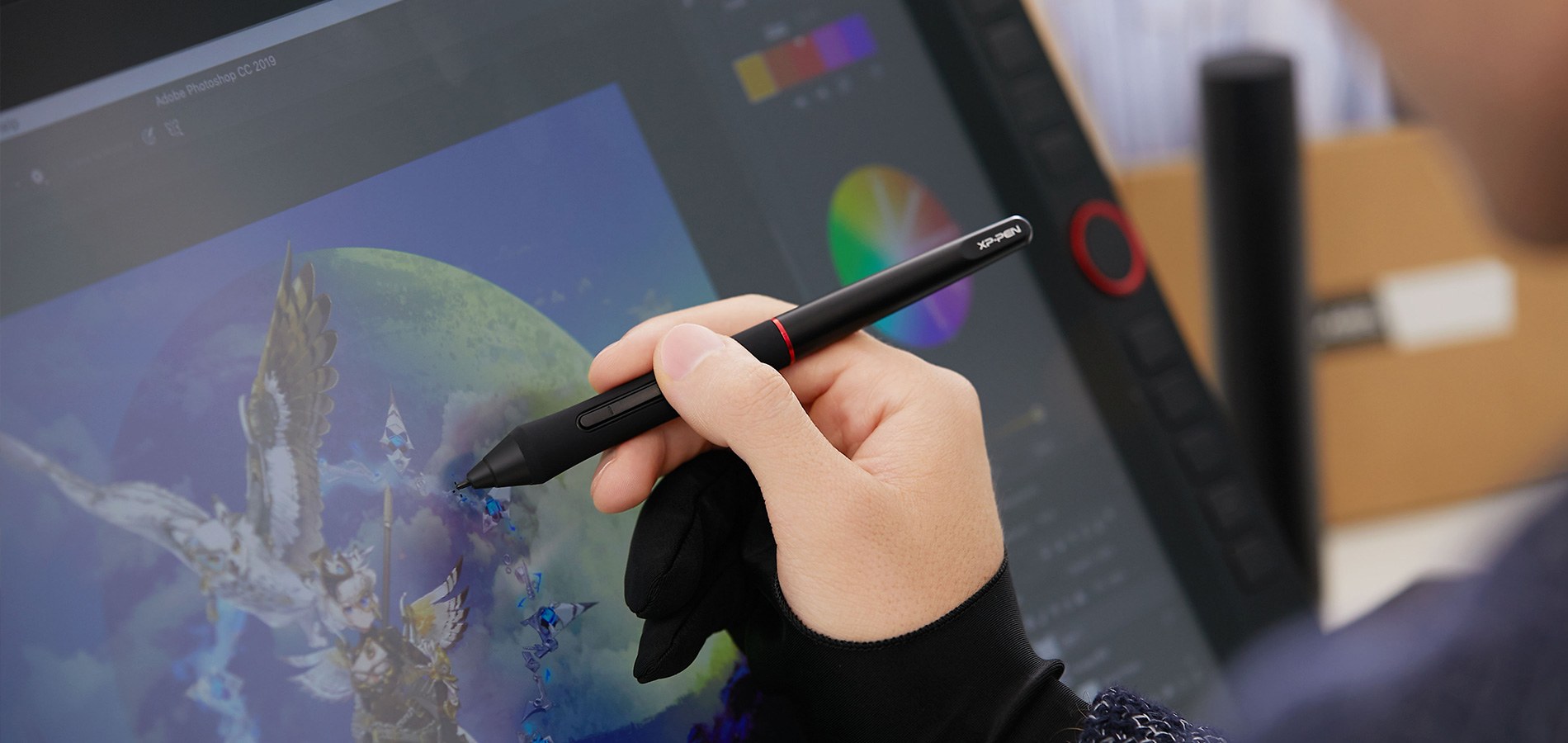 digital writing , drawing and painting on XP-Pen Artist 22R Pro Graphic Pen Display