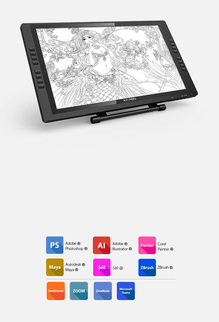  Artist 22E Pro pen tablet monitor Versatility and Compatibility 