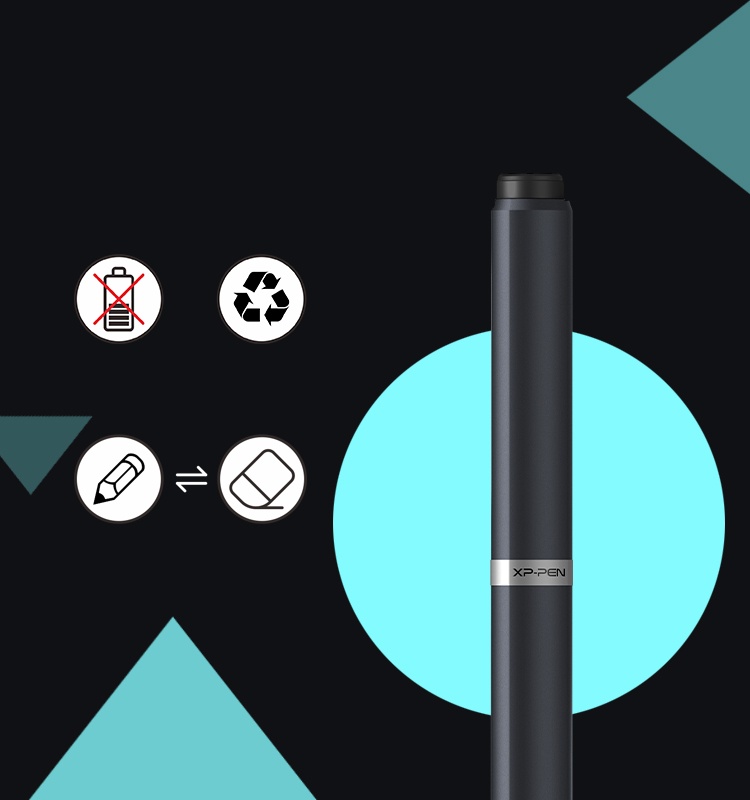 Deco 01 digital art tablet come with A Battery-free stylus